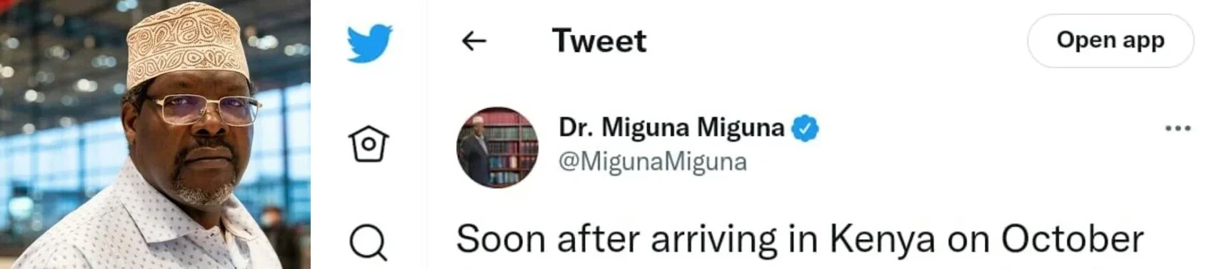 Miguna Miguna Outlines His Immediate Top tasks he’ll complete Upon Arrival in Kenya