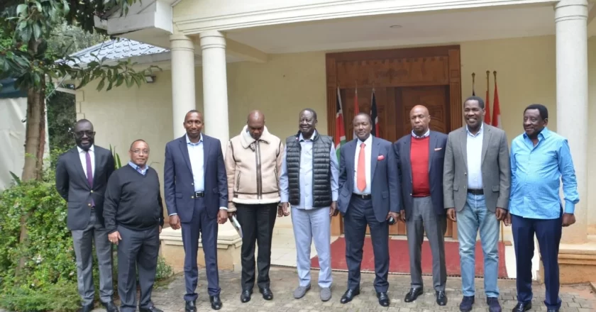 Raila Holds Talks with Kalonzo, Kioni, and Azimio Affiliates Amid Coalition Rift